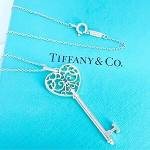 Tiffany & Co. Silver Heart Key Pendant